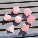 Rose Quartz Sacred Geometry Crystal Set