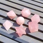 Rose Quartz Sacred Geometry Crystal Set