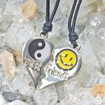 Best Friends Heart Pendant
