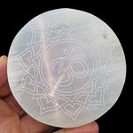 Ohm etched Selenite Plate