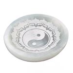 Selenite Yin Yang Bowl 10cm wide