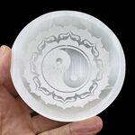 Selenite Yin Yang Bowl 10cm wide
