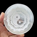 Selenite Yin Yang Bowl 10cm wide
