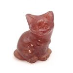Red Aventurine Crystal Cat