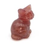 Red Aventurine Crystal Cat