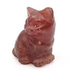 Red Aventurine Crystal Cat