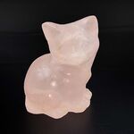 Rose Quartz Crystal Cat