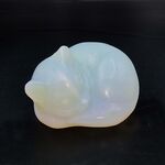 Opalite Crystal Cat Sleeping Figure