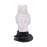 Soren White Horned Owl Perched on a Witches Hat Figurine