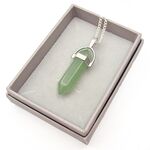 Aventurine Pointed Pendant with Chain