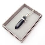 Black Onyx Pointed Pendant with Chain