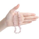 Rose Quartz Chip Necklace 18 inch