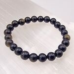 Sheen Obsidian Bead Bracelet