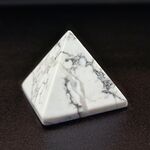 White Howlite Pyramid 4cm wide