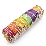 White Sage and Chakra Petals Smudge Stick