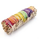 White Sage and Chakra Petals Smudge Stick