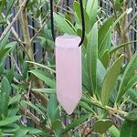 Rose Quartz Piont Pendant Side Drilled