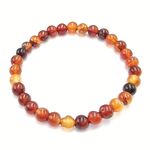 Carnelian 6mm Bead Bracelet Bots