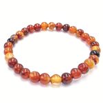 Carnelian 6mm Bead Bracelet Bots