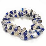 Lapis Lazuli and Quartz Crystal Bracelet