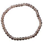 Smoky Quartz Beaded Bracelet 4mm