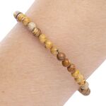 Picture Jasper Beaded Bracelet 4mm