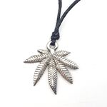 Cannabis Leaf Pewter Pendant
