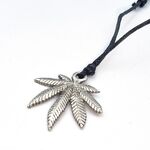 Cannabis Leaf Pewter Pendant