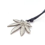 Cannabis Leaf Pewter Pendant