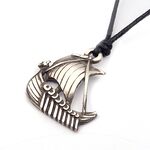 Viking Long Boat Pendant Pewter