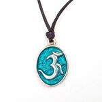 Ohm Aqua Enamel Pendant