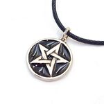 Black Pentagram Pendant 2cm
