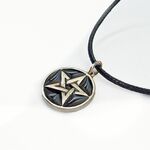Black Pentagram Pendant 2cm