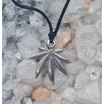 Cannabis Leaf Pewter Pendant