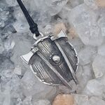 Viking Long Axe Shield Pendant