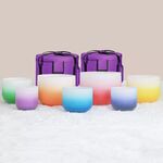 Crystal singing bowls SET 7 gradient