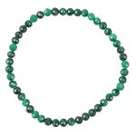 Malachite Faceted 4mm Bead Bracelet