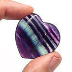 Fluorite Crystal Heart 4cm