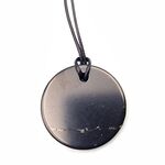 Shungite Round Pendant with Cord