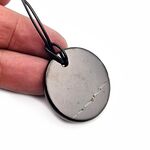 Shungite Round Pendant with Cord