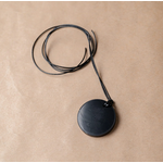Shungite Round Pendant with Cord