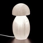 Selenite Mushroom Style Lamp 20cm Tall