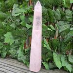 Large Rose Quartz Point, Polished L12