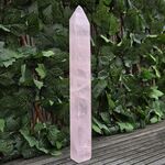 Large Rose Quartz Point, Polished L13