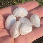 White Moonstone Blue Hues