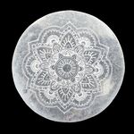 Selenite Plate Flower Mandala 10cm