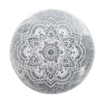 Selenite Plate Flower Mandala 10cm