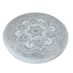 Selenite Plate Flower Mandala 10cm
