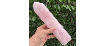 Large Rose Quartz Point, Polished L10