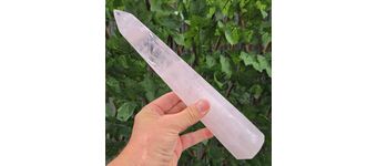 Large Rose Quartz Point, Polished L12